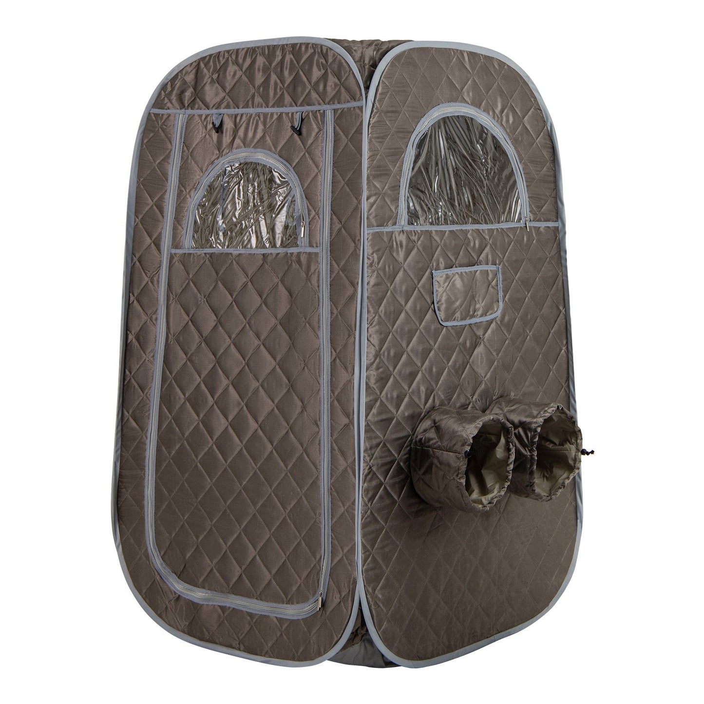 Portable Steam Sauna Tent with 1000W 3L Steam Generator and Chair-Grey