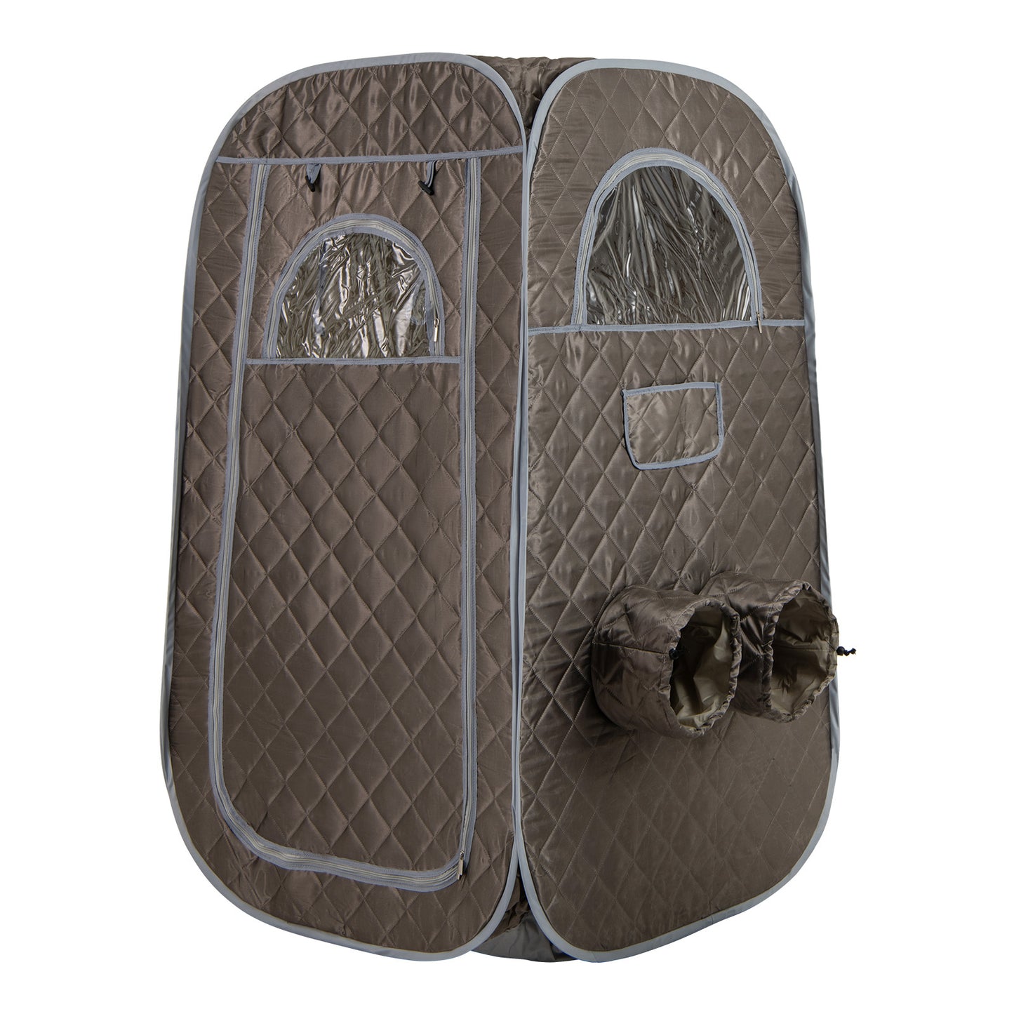 Portable Steam Sauna Tent with 1000W 3L Steam Generator and Chair-Grey