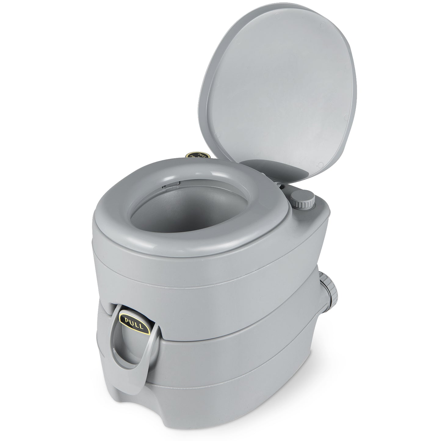 Portable Toilet with 20 L Detachable Waste Tank-Dark Grey