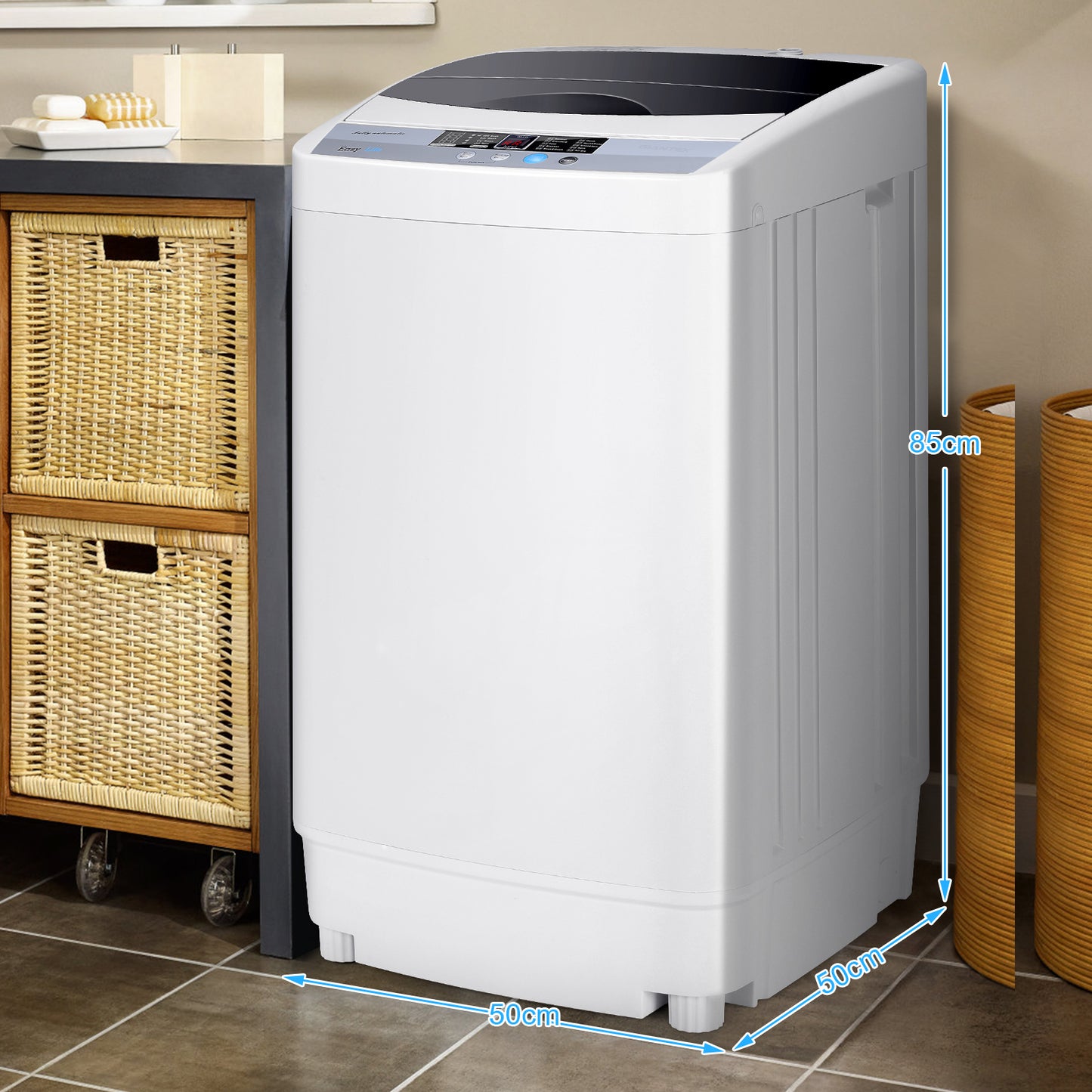 Portable Washing Machine with 8 Water Levels and 10 Washing Programs