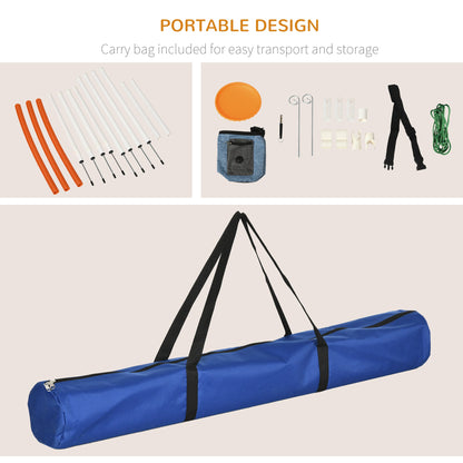 PawHut Pet Agility Training Equipment for Dogs with Carry Bag - Multicolour