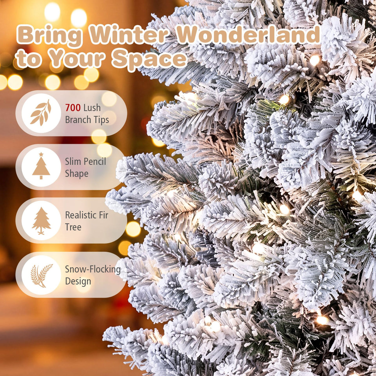Prelit Artificial Christmas Tree with Smart RGB 350/250 Warm White LED Lights-180cm