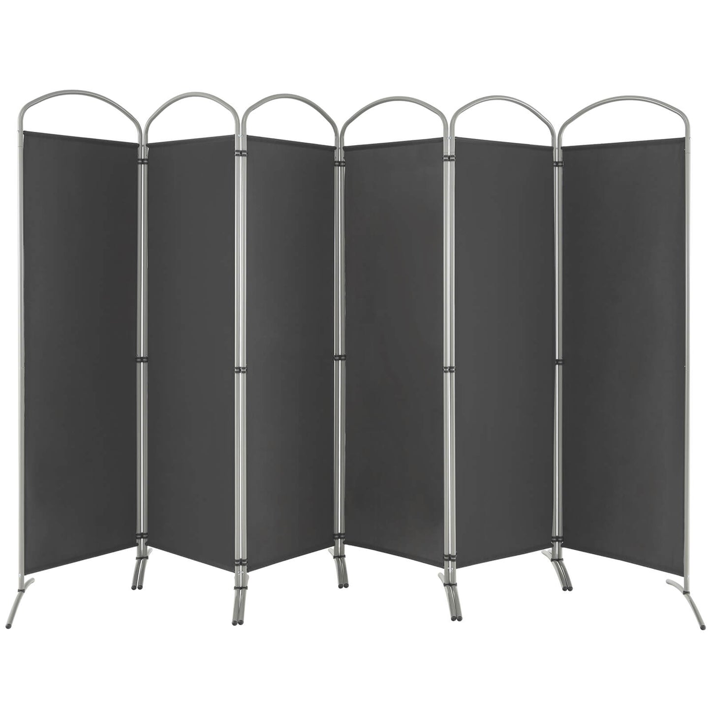 6 Panel Freestanding Folding Room Divider for Home Office-Grey