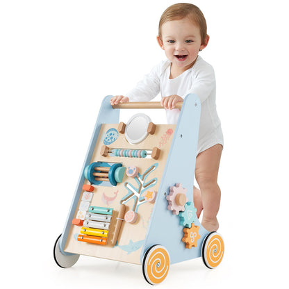 Push and Pull Learning Activity Center with Wheels-Blue