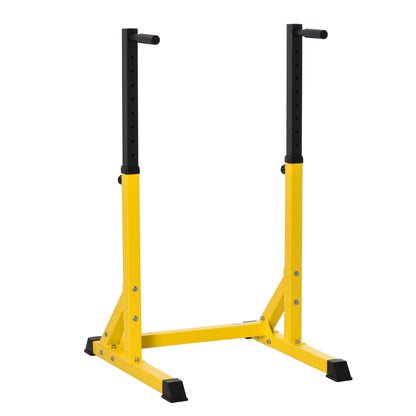 HOMCOM 83.5L x 71.5W x 126H cm Dip Station Chin Up Parallel Bars Pull Up Power Tower Home Gym Workout Bicep Tricep Fitness Equipment Height Adjustable