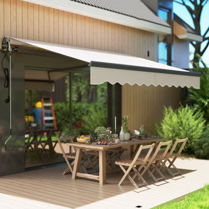 Markiza Outsunny 2,5 x 3 m elektryczna/ręczna z pilotem - beżowa