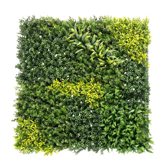 Outsunny Artificial Plant Wall Panel, 100x100 cm Artificial Grass Backdrop Wall, Green