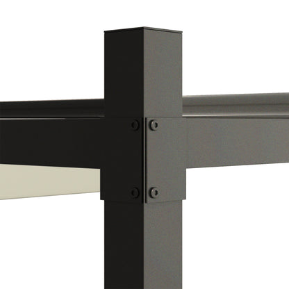 Outsunny 3 x 3(m) Metalowa pergola z rozsuwanym dachem i magnetycznym mocowaniem, zestaw ogrodowych altan ogrodowych z baldachimem przeciwsłonecznym, UPF30+, kolumna metalowa 80 mm, kremowo-biały