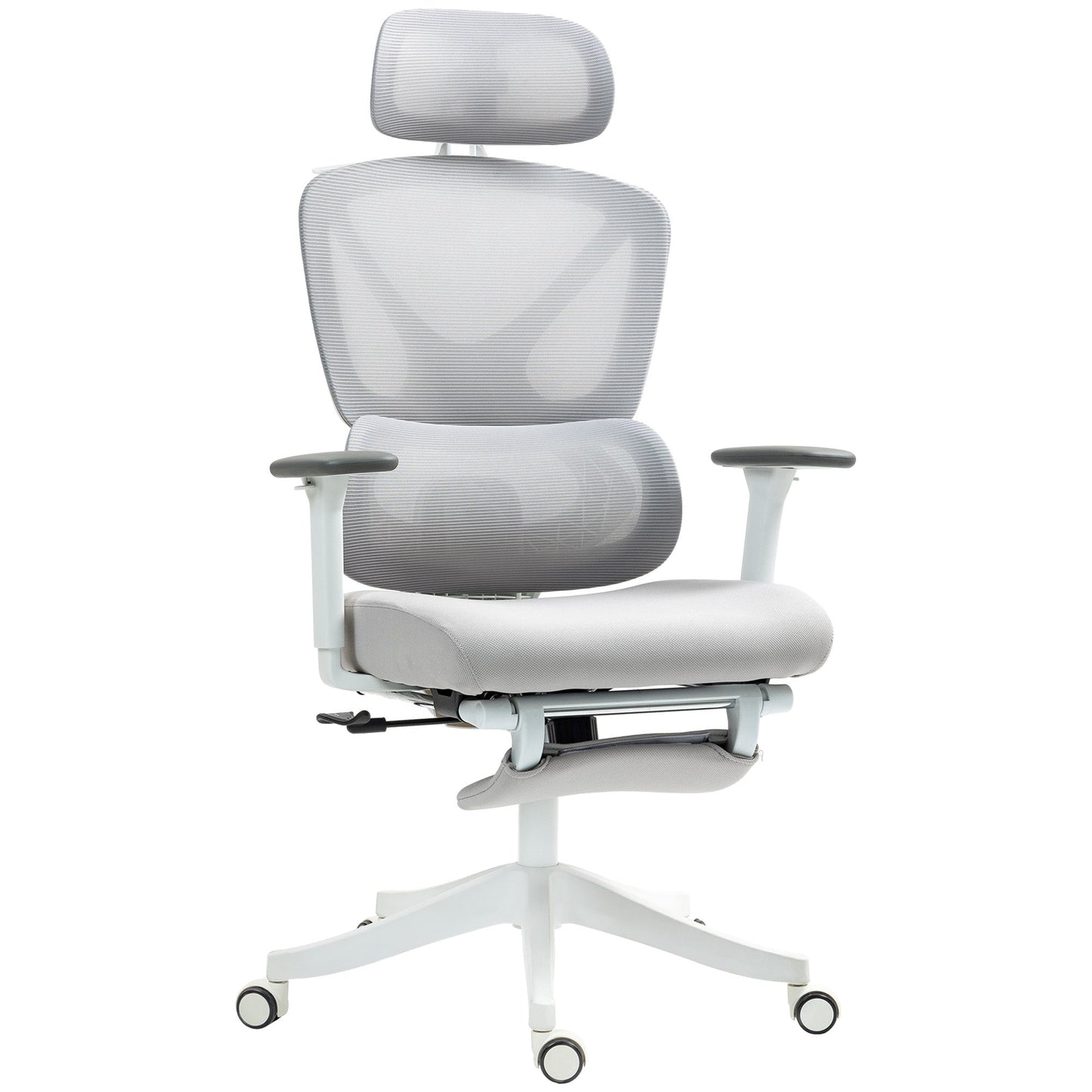 HOMCOM Ergonomiczny i regulowany fotel biurowy - szary