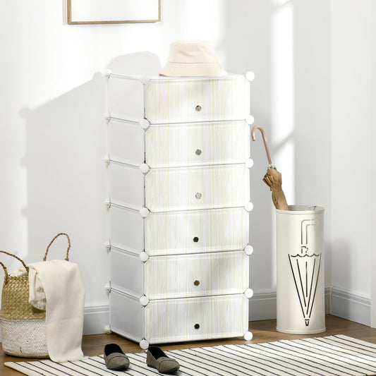 HOMCOM Six Cube Modular Storage Jednostka magazynowa - biała