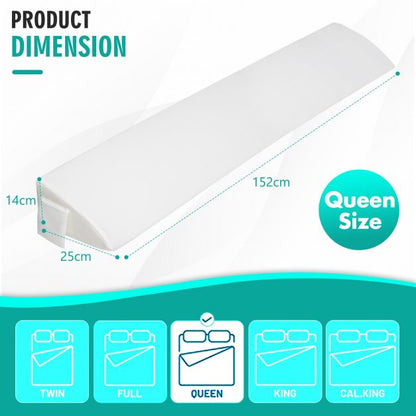 Full/Queen Size Bed Wedge Pillow with Side Pocket-Queen size