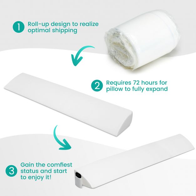 Full/Queen Size Bed Wedge Pillow with Side Pocket-Queen size