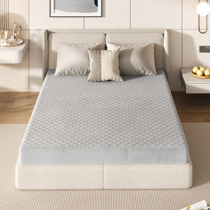 Twin/Queen/King Size Luxury Super Soft Velvet Mattress Protector-Queen size