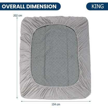 Twin/Queen/King Size Luxury Super Soft Velvet Mattress Protector-Queen size