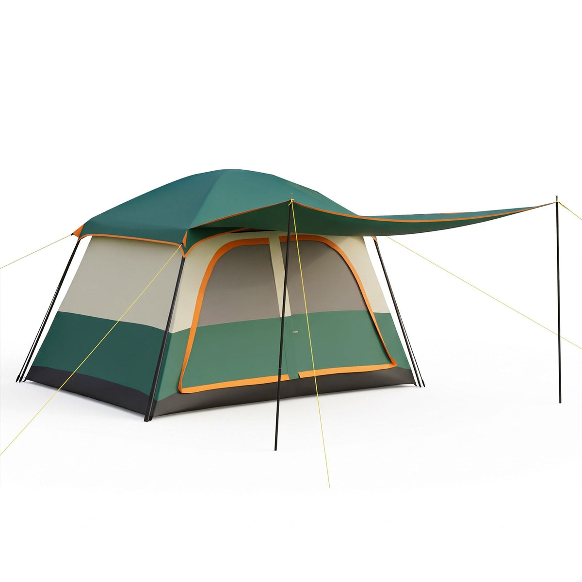Quick Setup Portable Tent with Carrying Bag for Family Outdoor Backpacking Hiking-Green
