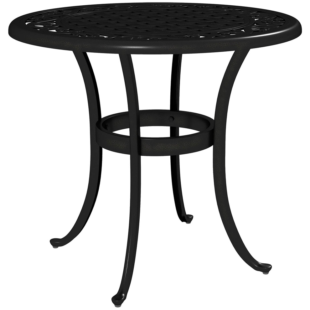 Outsunny Outdoor Garden Table, Cast Aluminium Patio End Table with Ant ...