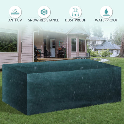 Outsunny  Large Patio Set Cover Outdoor Garden Furniture Protection Cover Protector Waterproof Anti-UV Green 235 x 190 x 90 cm