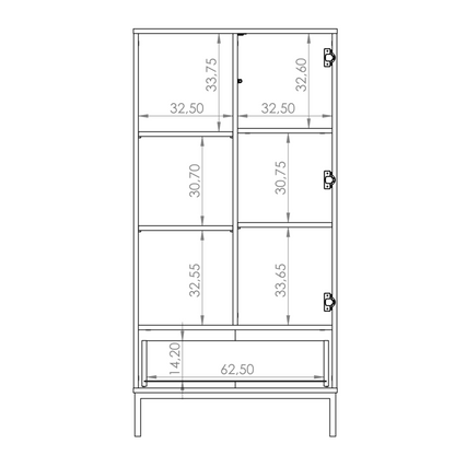 Querty 03 Display Cabinet 70cm