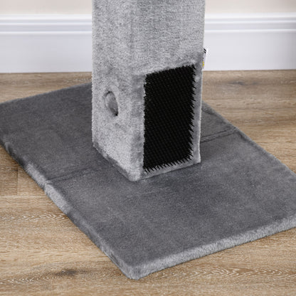 PawHut Cat Tree Scratching Post for Indoor Cats 79cm Jute Scratcher Climber w/ Carpet Base Dangling Toy √¢‚Ç¨‚Äú Grey