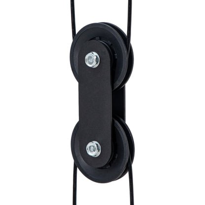 SPORTNOW Multi Home Gyms with Cable Pulley System, Cable Crossover Machine with 4 Handles for Full Body Strength Training, Power Rack for Home Workout, Black