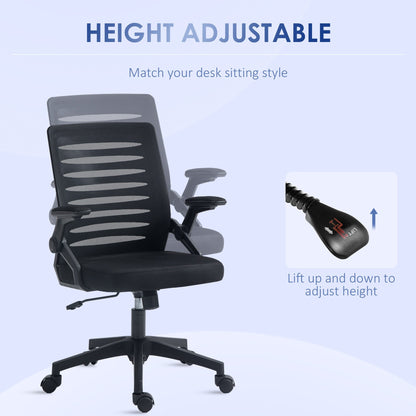 Vinsetto Mesh Office Chair, Swivel Task Computer Chair for Home with Lumbar Support