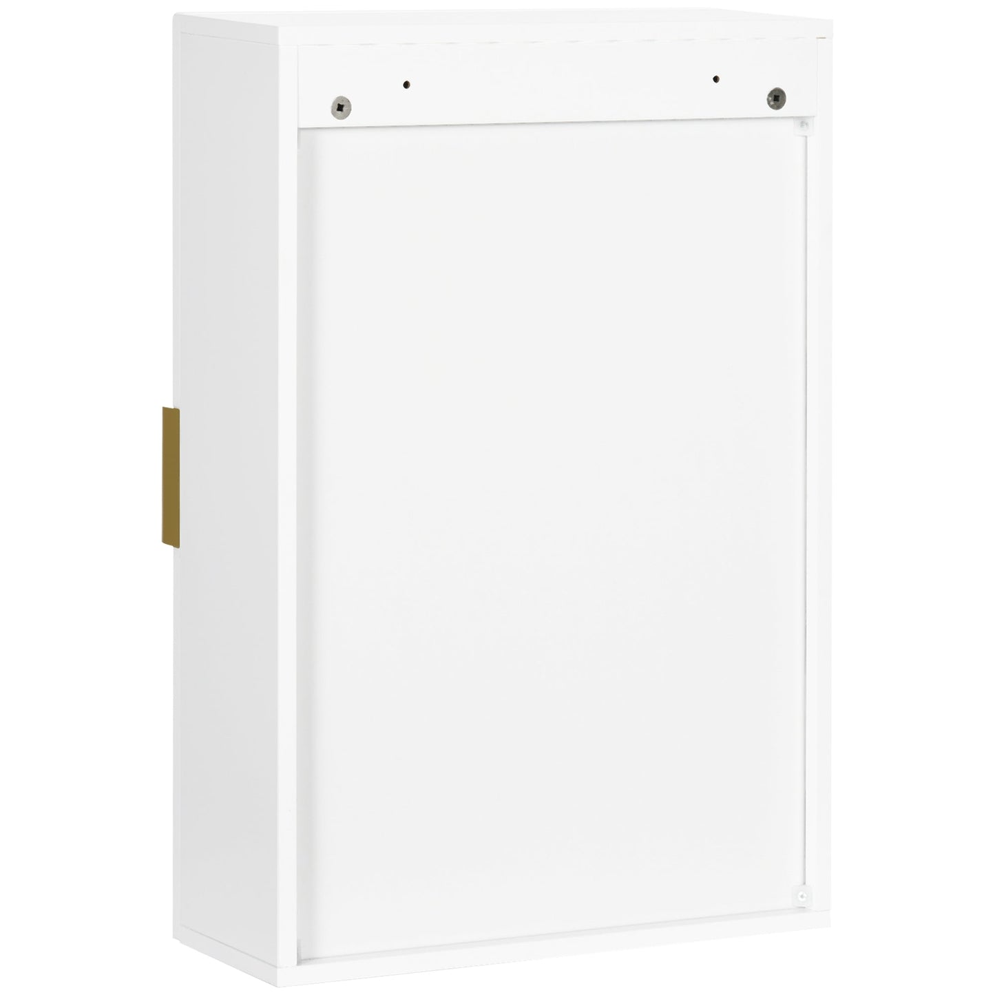 kleankin Bathroom Wall Cabinet, Over Toilet Storage Cupboard with Adjustable Shelves for Hallway, Living Room, White