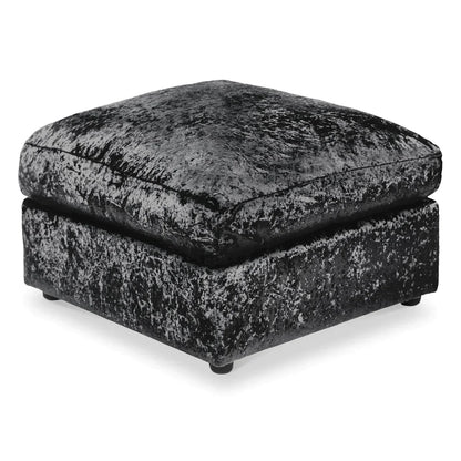 Arabia Crushed Velvet 2 Seater Sofa - Black