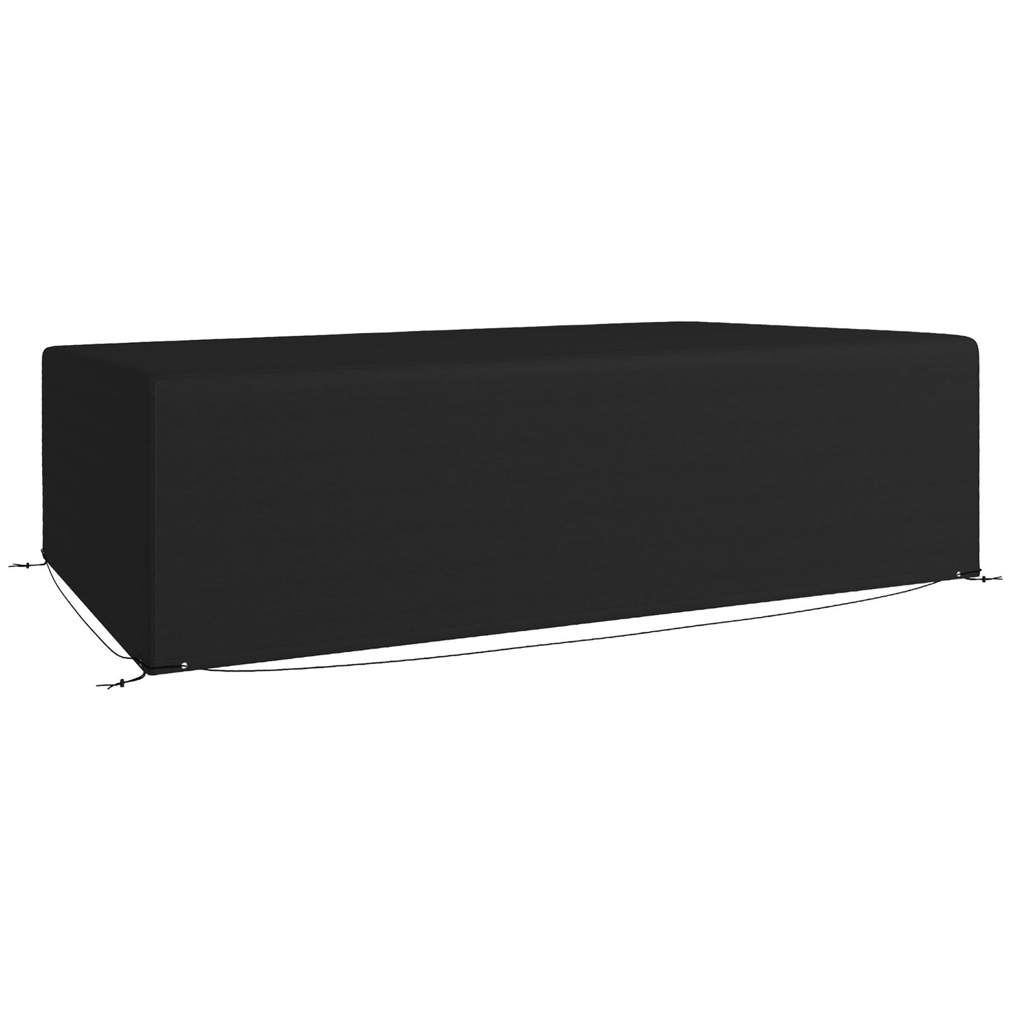 Outsunny Outdoor Garden Furniture Cover Waterproof, Anti-UV 600D Heavy Duty Oxford Fabric Patio Furniture Cover for Rectangular Sofa Table Set, Black, 245 x 165 x 66 cm