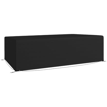 Outsunny Outdoor Garden Furniture Cover Waterproof, Anti-UV 600D Heavy Duty Oxford Fabric Patio Furniture Cover for Rectangular Sofa Table Set, Black, 245 x 165 x 66 cm