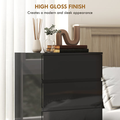 HOMCOM Chest of Drawers, 5-Drawer Storage Cabinets, Modern Dresser, Storage Drawer Unit for Bedroom