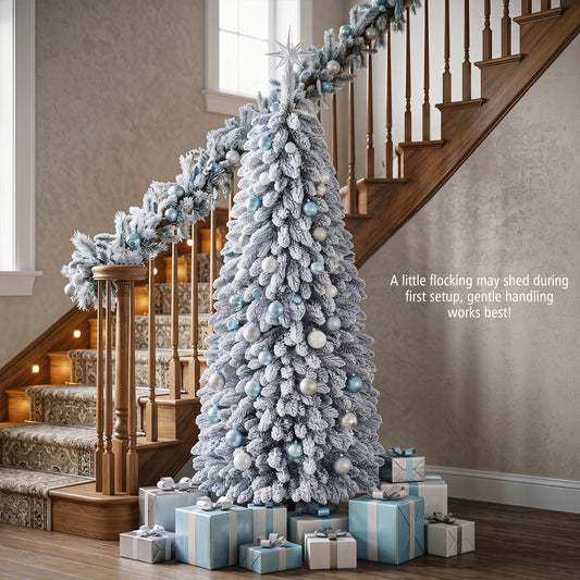 Realistic Collapsible Spruce Tree with 545/705 Full Branch Tips and Folding Metal Stand-180CM