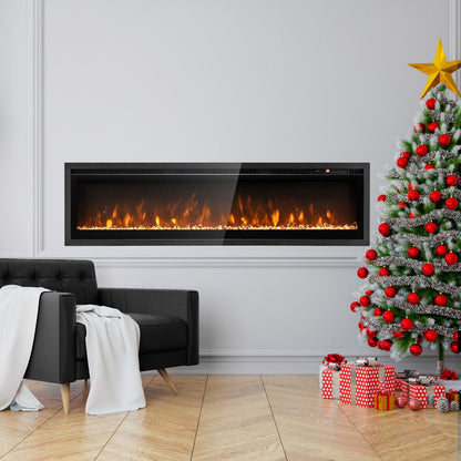 102/127 cm Wall Mounted Recessed Freestanding Electric Fireplace-Size 2