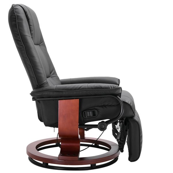 Recliner Chair, PU Leather, 78Wx87Dx100H Cm - Black