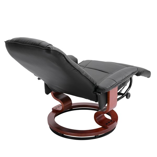 Recliner Chair, PU Leather, 78Wx87Dx100H Cm - Black