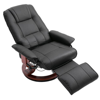 Recliner Chair, PU Leather, 78Wx87Dx100H Cm - Black