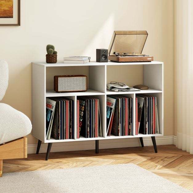 Record Player Stand 3-Tier Turntable Stand-Black