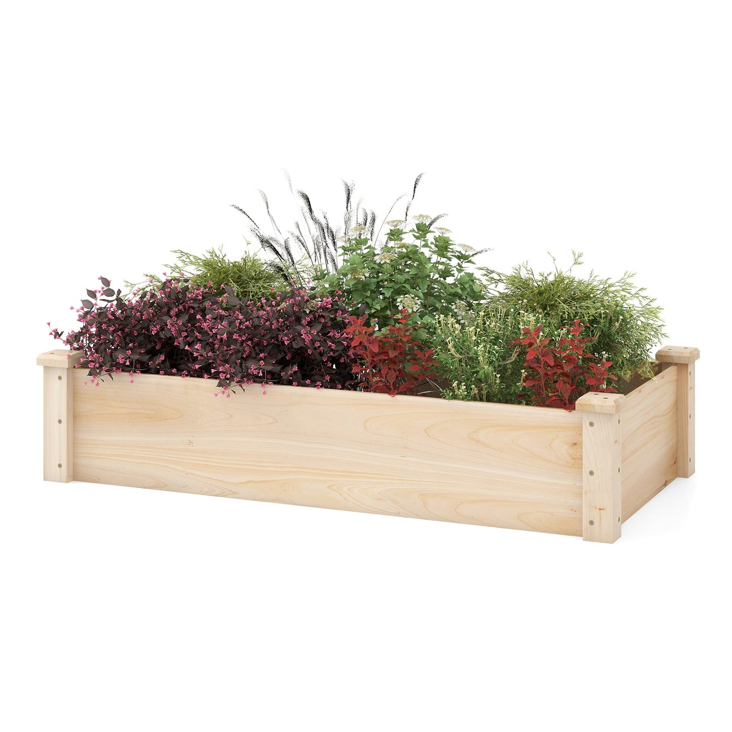 Rectangular Wooden Raised Garden Bed