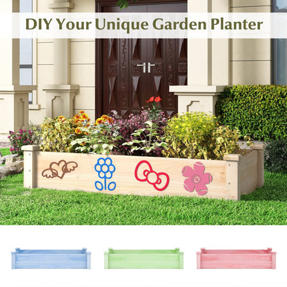 Rectangular Wooden Raised Garden Bed