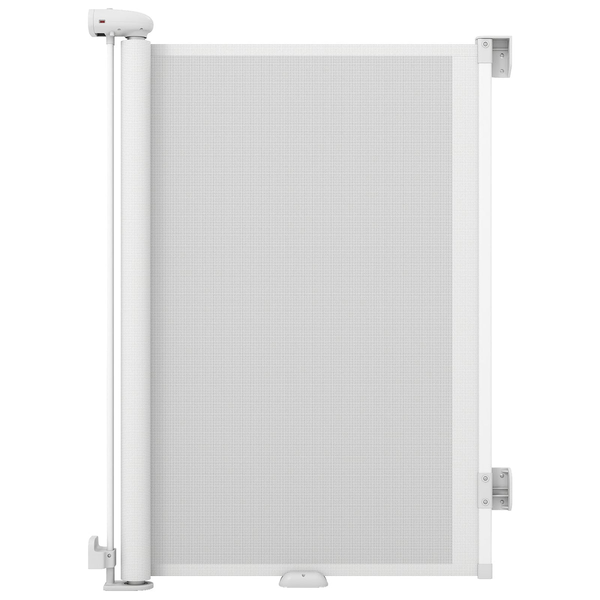 Retractable Safety Barrier up to 140 cm with Double Locking for Babies and Dogs-White