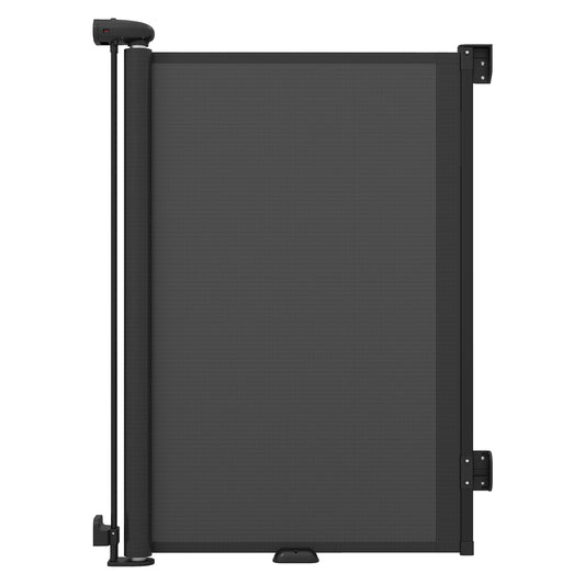 Retractable Safety Barrier up to 140 with Double Locking for Babies and Dogs-Black