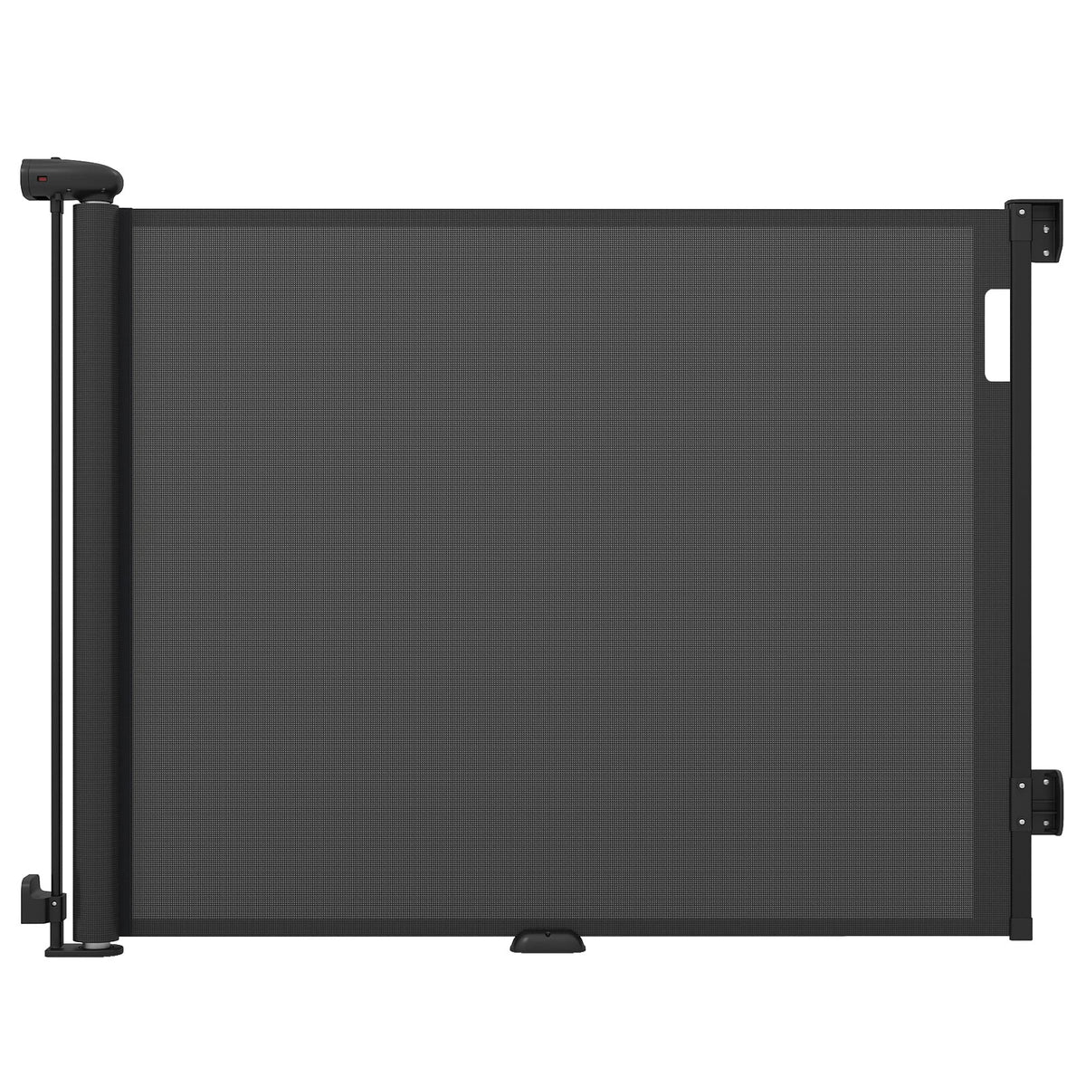 Retractable Safety Barrier up to 180 cm with Double Locking for Babies and Dogs-Black