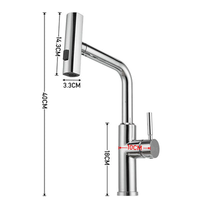 Retractable Pulldown Kitchen Mixer Faucet 2 Function Spout Faucets