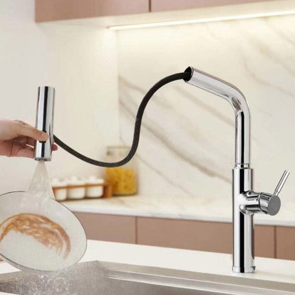 Retractable Pulldown Kitchen Mixer Faucet 2 Function Spout Faucets