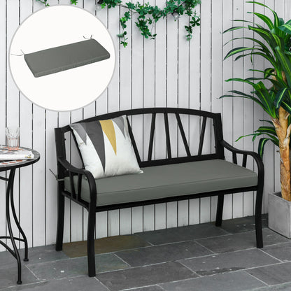 Poduszka na ławkę ogrodową Outsunny, dwuosobowa, do huśtawki ogrodowej, do użytku wewnątrz i na zewnątrz, 120 x 50 x 8 cm, kolor szary