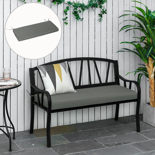 Poduszka na ławkę ogrodową Outsunny, dwuosobowa, do huśtawki ogrodowej, do użytku wewnątrz i na zewnątrz, 120 x 50 x 8 cm, kolor szary
