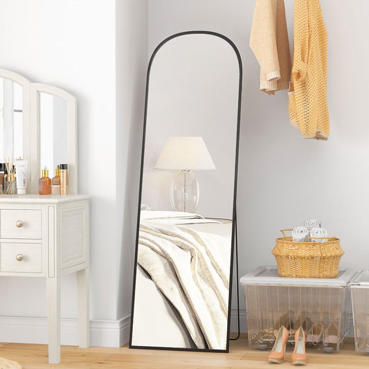 HOMCOM 162cm Aluminium Frame Standing Mirror - Black