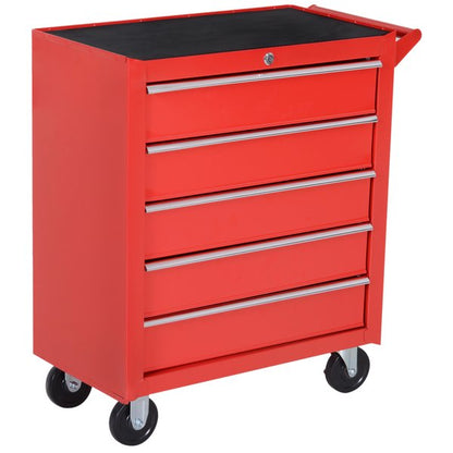 5 Drawers Roller Tool Cabinet - Red