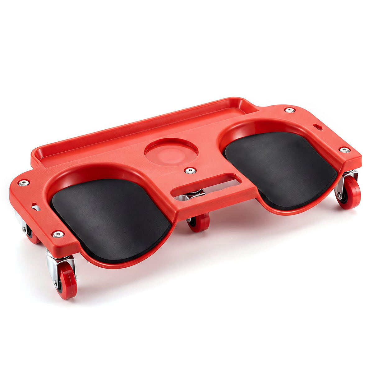 Rolling Knee Creeper with 360° Swivel Casters-Red