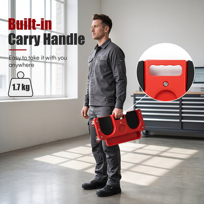 Rolling Knee Creeper with 360° Swivel Casters-Red