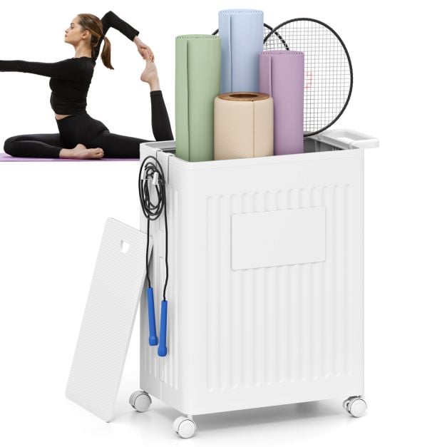 Rolling Yoga Mat Storage Basket Collapsible Laundry Hamper